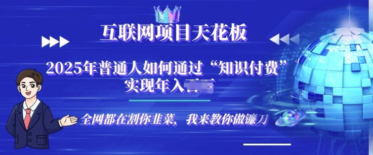 2025-互联网项目天花板”知识付费”卖项目合伙人镰刀训练营-小白项目网