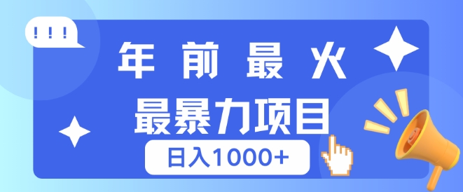 年前最火最暴力项目，引流+变现双重操作，日入多张-小白项目网