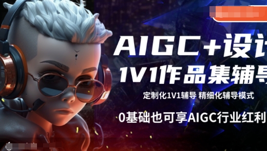 AIGC+设计1V1作品集辅导，0基础也可享AIGC行业红利-小白项目网