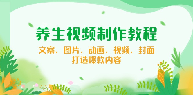 （14163期）养生视频制作教程，文案、图片、动画、视频、封面，打造爆款内容-小白项目网