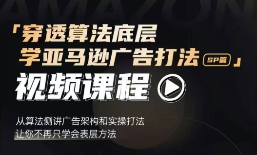 穿透算法底层，学亚马逊广告打法SP篇，从算法侧讲广告架构和实操打法，让你不再只学会表层方法-小白项目网