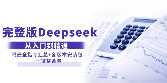 （14116期）完整版Deepseek从入门到精通：附最全指令汇总+各版本安装包+一键整合包-小白项目网