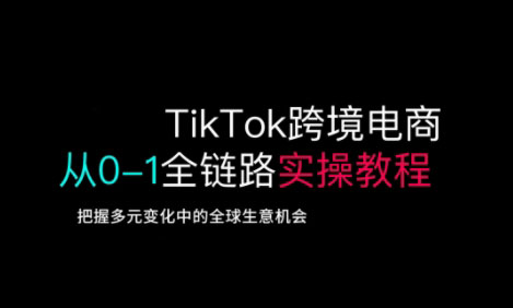 TikTok跨境电商从0-1全链路全方位实操教程，把握多元变化中的全球生意机会-小白项目网