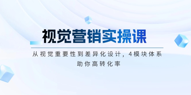 （14146期）视觉营销实操课, 从视觉重要性到差异化设计, 4模块体系, 助你高转化率-小白项目网