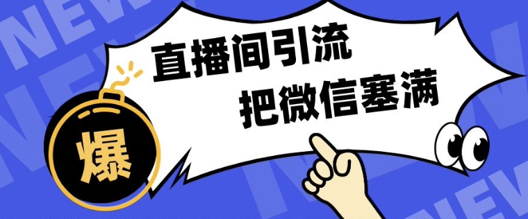 短视频直播间引流，单日轻松引流300+，把微信狠狠塞满-小白项目网