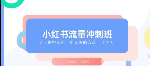 小红书流量冲刺班2025，最懂小红书的女人，快速教你2025年入局小红书-小白项目网