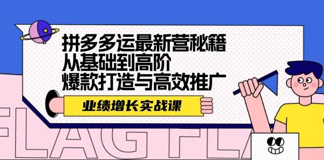 拼多多运最新营秘籍：业绩 增长实战课，从基础到高阶，爆款打造与高效推广-小白项目网