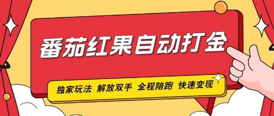 番茄红果独家玩法，单机50-100，可矩阵放大操作轻松，小白轻松上手!-小白项目网