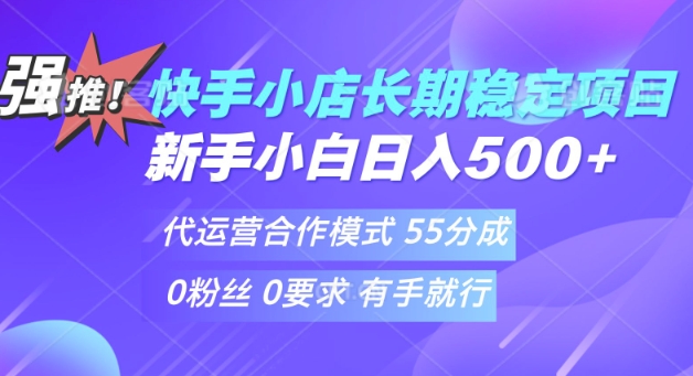 快手代运营项目，新手小白 宝妈轻松上手，日入5张-小白项目网